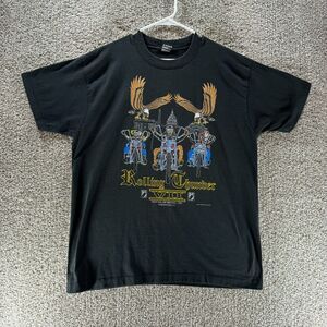 Vintage Rolling Thunder Shirt Mens Extra Large Black Motorcycle Rally 1994 DC